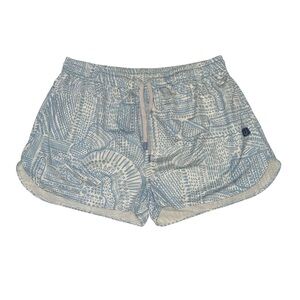 AVID Blue Coastal Print Performance Shorts XL Elastic Waist Athleisure Fishing